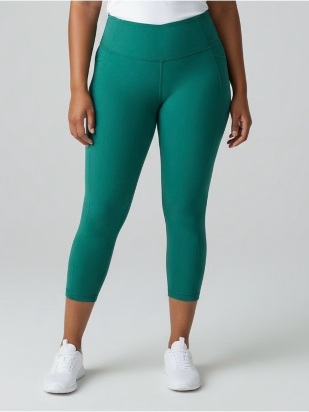Lululemon High-Waist Capri Leggings in Teal Green